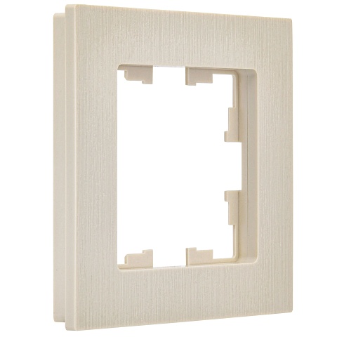 IEK BRITE DECOR Бежевый рифленый Рамка 1-м РУ-1-Бр