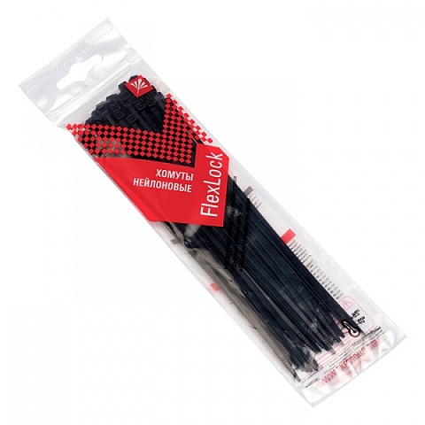 EKF PROxima Хомут P6.6 стандартный (ч), 3.6x150 (50шт) FlexLock
