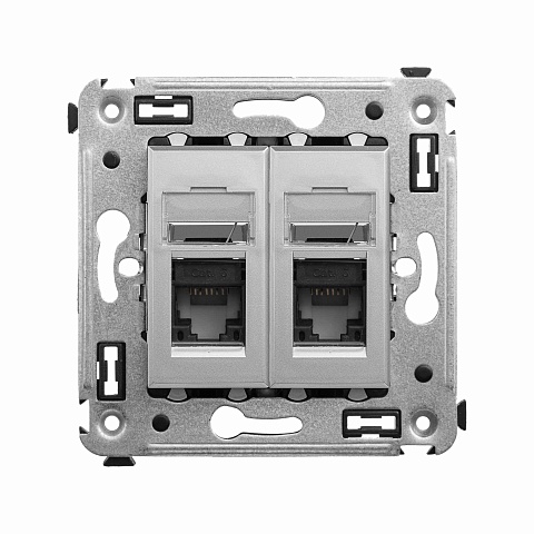 DKC Avanti Закаленная сталь Компьютерная розетка RJ-45 двойная  категория 6