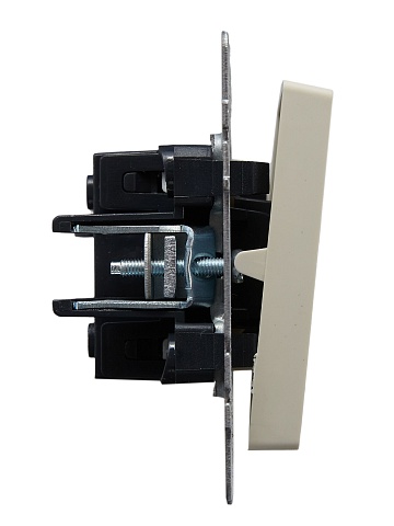 IEK BRITE BASE Бежевый Выключ. 1-кл. прох. с инд. 10А ВС10-1-7-БрКр