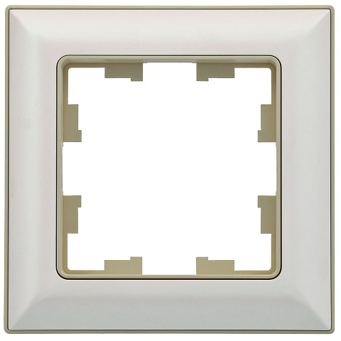 IEK BRITE DECOR Жемчуг/беж 3D-форма Рамка 1-мест. РУ-1-Бр