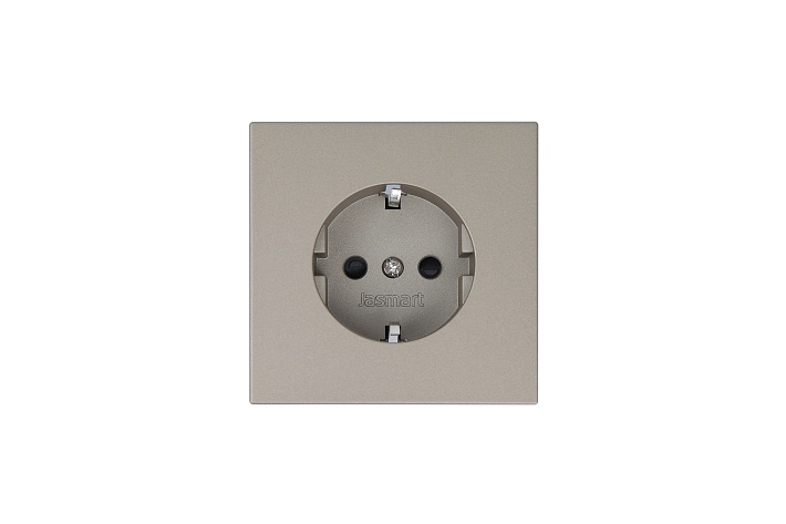 Jasmart FD Бронза Розетка с/з со шторками 16A 250V~