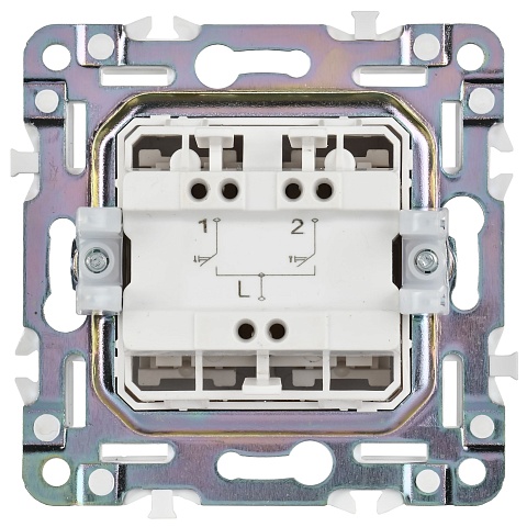 IEK SKANDY Серый Выключатель жалюзи 10А SK-V12Gr