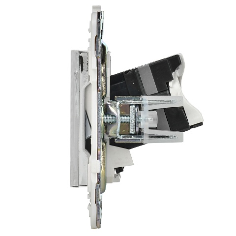 IEK SKANDY Никель Розетка компьютерная двойная RJ45 кат.5E SK-K03N