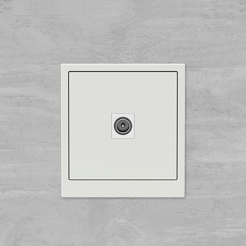 DKC KANT Розетка TV одиночная, белый песок