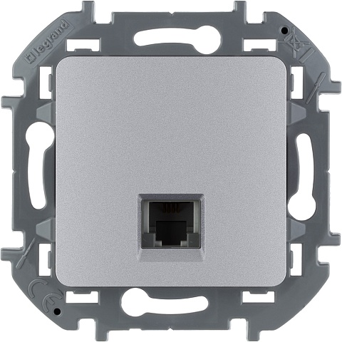 Legrand INSPIRIA Алюминий Телефонная розетка RJ11