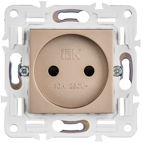 IEK SKANDY Песочный Розетка б/з с защитными шторками 10А SK-R01Sa