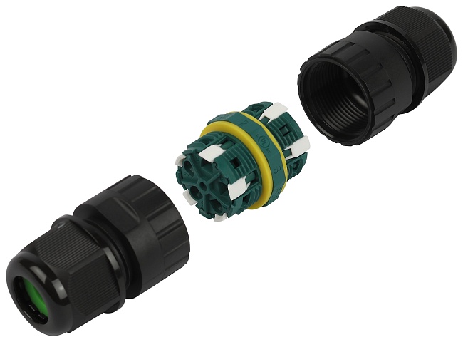 ЭРА Коннектор NO-224-674 кабельный прямой 5-Pin 0.5-2.5 мм2 безвинтовой IP68