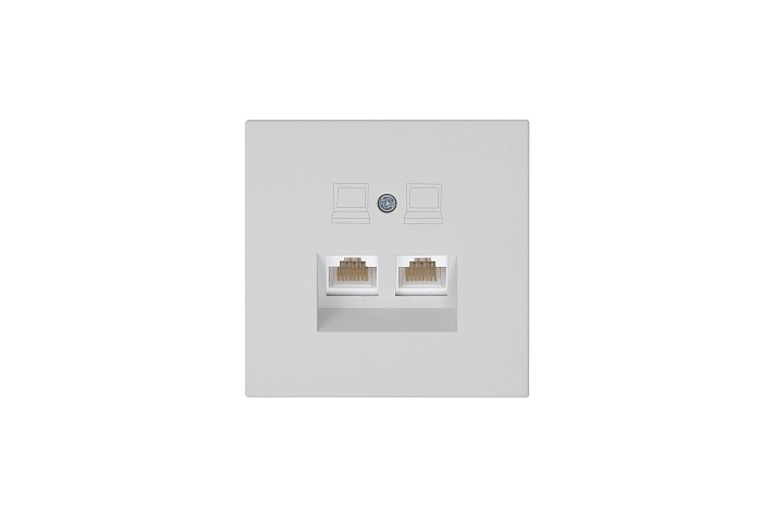 Jasmart FD Матовый тауп (soft touch) Розетка RJ45 2-ая