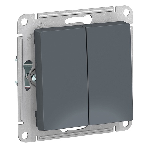 Systeme Electric AtlasDesign Грифель Выключатель 2-клавишный с самовозвратом, сх.2, 10А, механизм