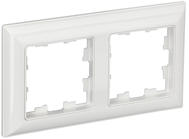 IEK BRITE DECOR Белый 3D-форма Рамка 2-м РУ-2-Бр