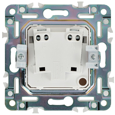 IEK SKANDY Арктический белый Розетка б/з 10А SK-R02W