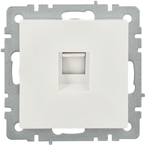 IEK BRITE BASE Белый Розетка комп. RJ45 кат.5E РК10-БрБ
