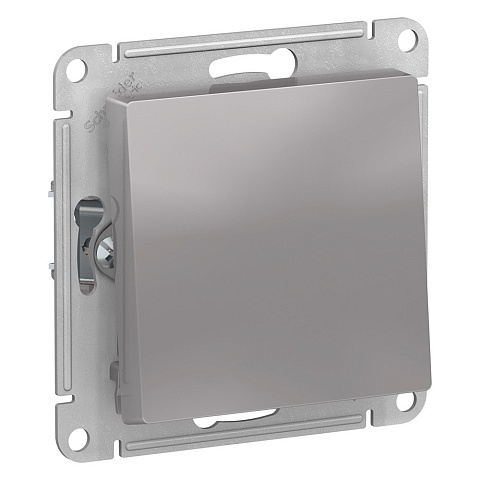 SE AtlasDesign Aqua Алюминий Переключатель 1-клавишный IP44, сх.6, 10АХ, механизм