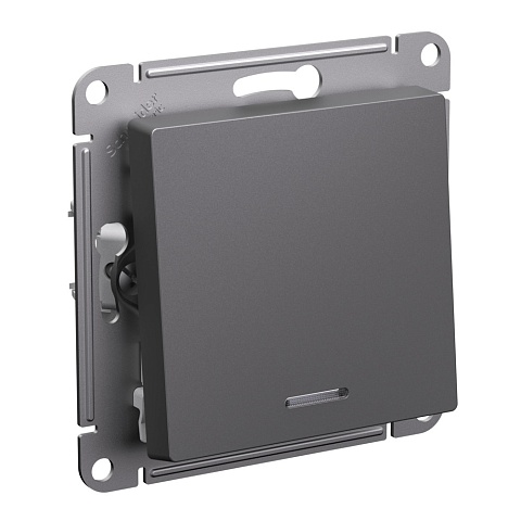 Systeme Electric AtlasDesign Базальт Переключатель 1-клавишный с подсветкой, сх.6а, 10АХ, механизм