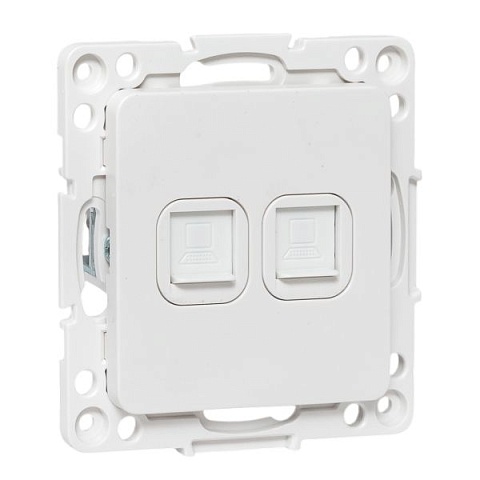 EKF PROxima Стокгольм Механизм розетки RJ-45 2-местной белый.