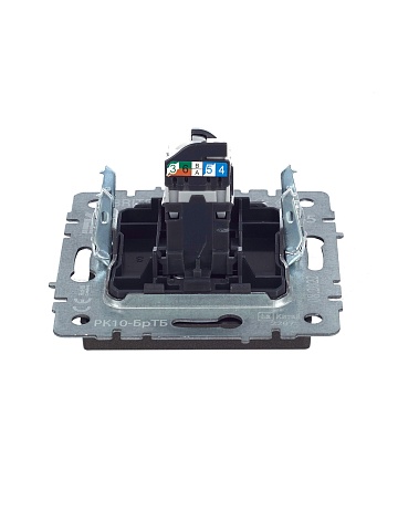 IEK BRITE Розетка компьютерная RJ45 кат.5E РК10-БрТБ темная бронза