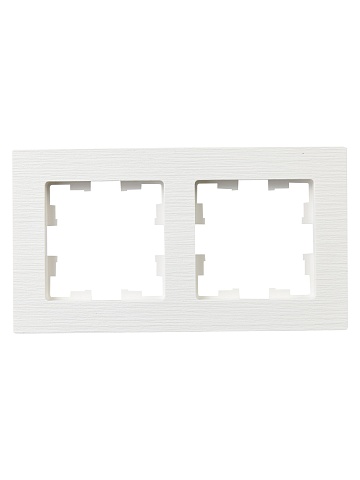 IEK BRITE DECOR Белый рифленый Рамка 2-м РУ-2-Бр