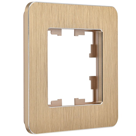 IEK BRITE DECOR Шампань металл скругл.угол Рамка 1-м РУ-1-1-Бр RE AL