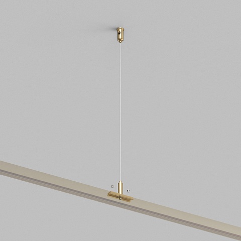 Denkirs TR5718-SB механический подвес, для трека Shine, серия Base, 48V DC, IP20, 2м, сатинированная латунь, алюминий