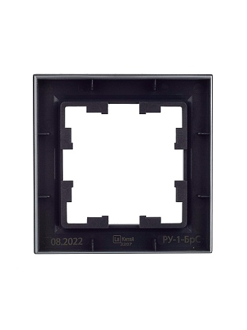 IEK BRITE Рамка 1-местная РУ-1-БрС сталь