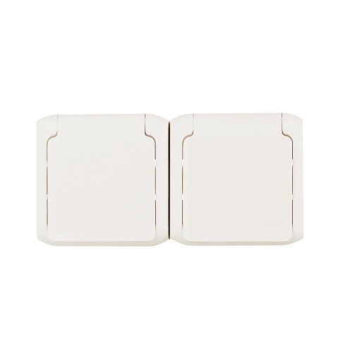 Legrand Quteo Белый Розетка 2-я с/з с шт IP44