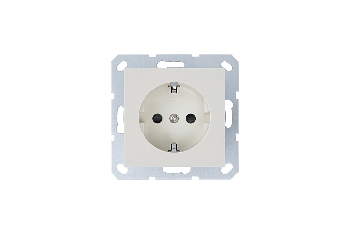 Jasmart G Слоновая кость Розетка с/з со шторками 16A 250V~ 2P+T