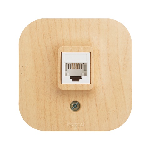 Legrand Quteo Сосна Розетка RJ11