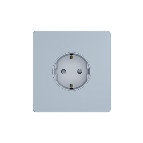 Systeme Electric Systeme Infinity Стальное небо Розетка с заземлением со шторками, 16А