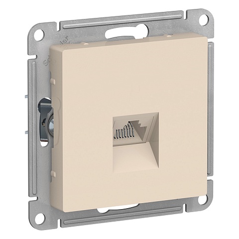 SE AtlasDesign Беж Розетка компьютерная RJ45, механизм