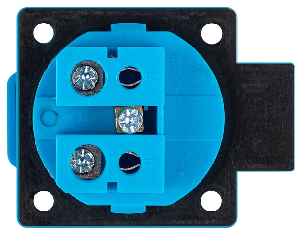 ЭРА Розетка R(PAN)-16-2P-PE-IP54 панельная скрытая с крышкой 112 2Р+PЕ 16А 220В IP54