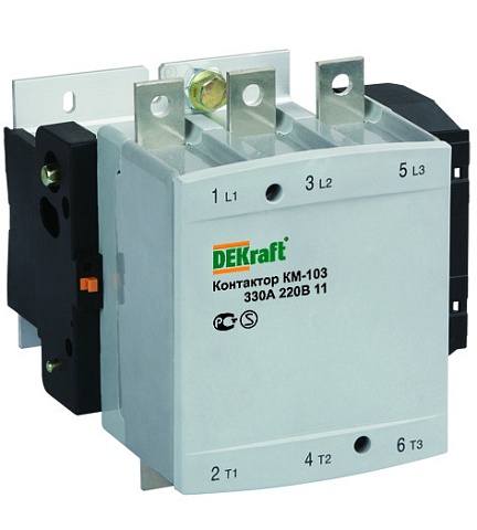 Dekraft Контактор 400А 220В АС3 1НО+1НЗ КМ-103