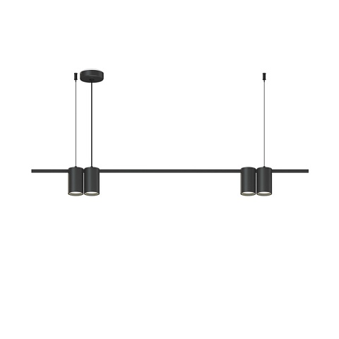 Denkirs DK4061-BK Подвесной светильник ORBIT, IP20, 4xGU10 LED до 15 Вт, черный матовый, алюминий