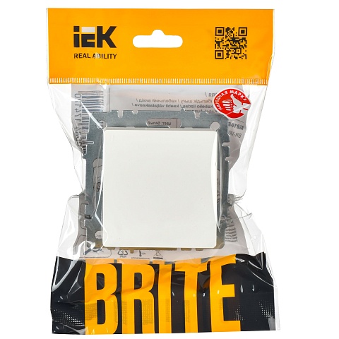 IEK BRITE Выключ. 1-кл. перекр. 10А ВС10-1-3-БрБ бел.