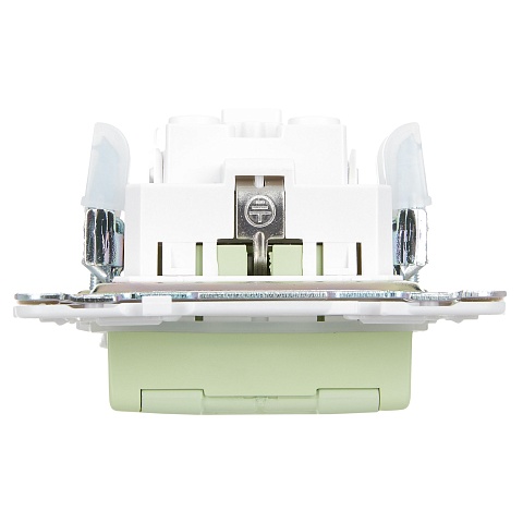 IEK SKANDY Мятный Розетка с/з с защитными шторками и крышкой 16А IP44 SK-R11G