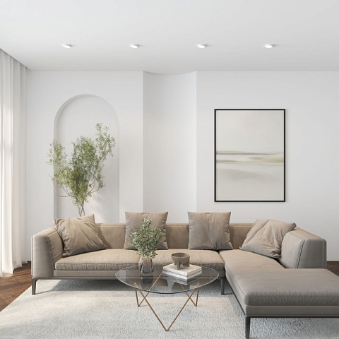 Denkirs DK2091-WH Встраиваемый светильник FLAT, IP 20, до 15 Вт, GX53, LED, белый, алюминий