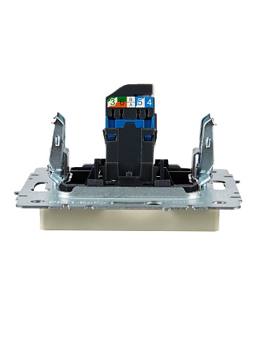 IEK BRITE BASE Бежевый Розетка RJ45 комп.кат.6 РК11-БрКр
