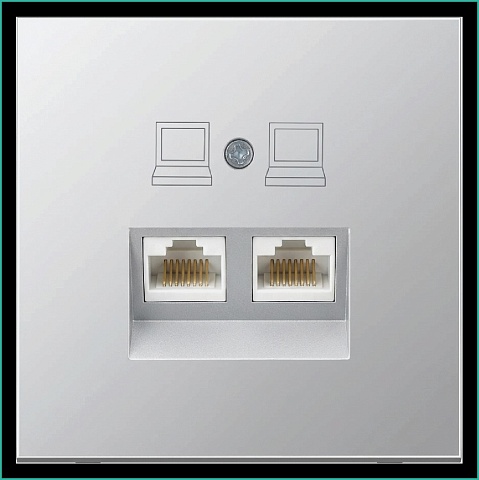Jasmart FD Алюминий Розетка RJ45 2-ая
