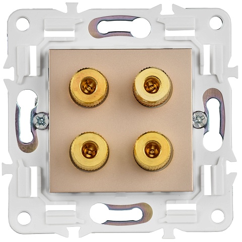 IEK SKANDY Песочный Аудиорозетка 4-ая SK-A01Sa