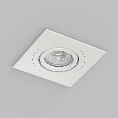 Denkirs DK2111-WH Встраиваемый влагозащищённый светильник HYDRO, IP44, до 15 Вт LED, GU10, алюминий, белый