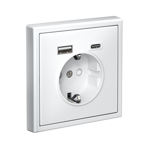 Systeme Electric ArtGallery Лотос Розетка 16А с 2 USB A+C, 5В/2,4А/3,0А, 2х5В/1,5А, механизм
