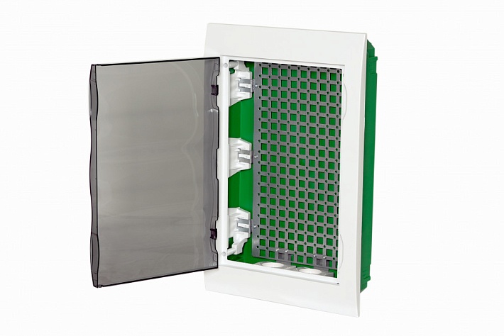 Systeme Electric City9 Box IT корпус встраиваемый с проз дв. 3ряд/36мод 2 розетки