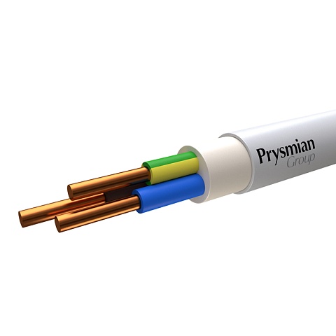 Кабель NYM-J 3x2,5 ок (N, PE) (Серый РЭК-Prysmian)