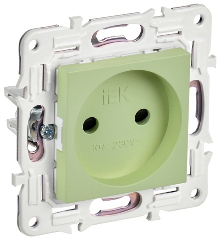 IEK SKANDY Мятный Розетка б/з с защитными шторками 10А SK-R01G
