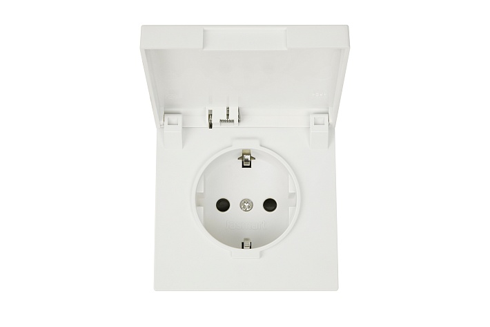 Jasmart FD Сахара Розетка с/з со шторками с крышкой 16A 250V~