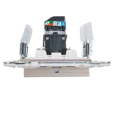 IEK SKANDY Шампань Розетка компьютерная RJ45 кат.5E SK-K01Sh