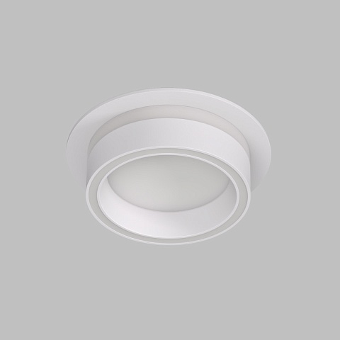 Denkirs DK2100-WH Встраиваемый светильник NIKO, IP 20, до 15 Вт, GX53, LED, белый, акрил, алюминий