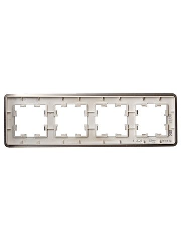 IEK BRITE DECOR Шампань металл. скругл.угол Рамка 4-м РУ-4-1-Бр RE AL
