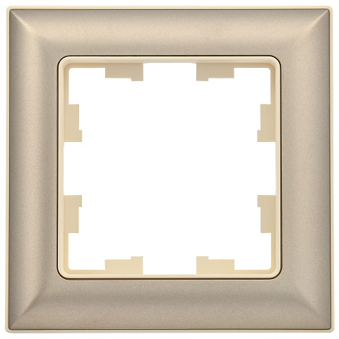 IEK BRITE DECOR Шампань/беж 3D-форма Рамка 1-м РУ-1-Бр