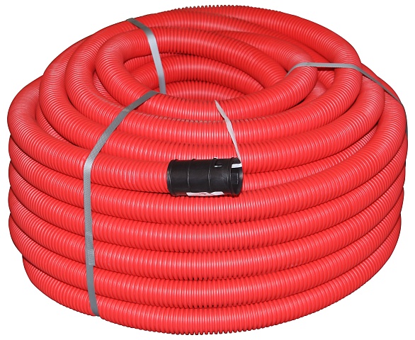 ЭРА Труба GOFR-110-50-HD2-R гофрированная двустенная ПНД красная 450Н SN10 d110мм с зондом 50м